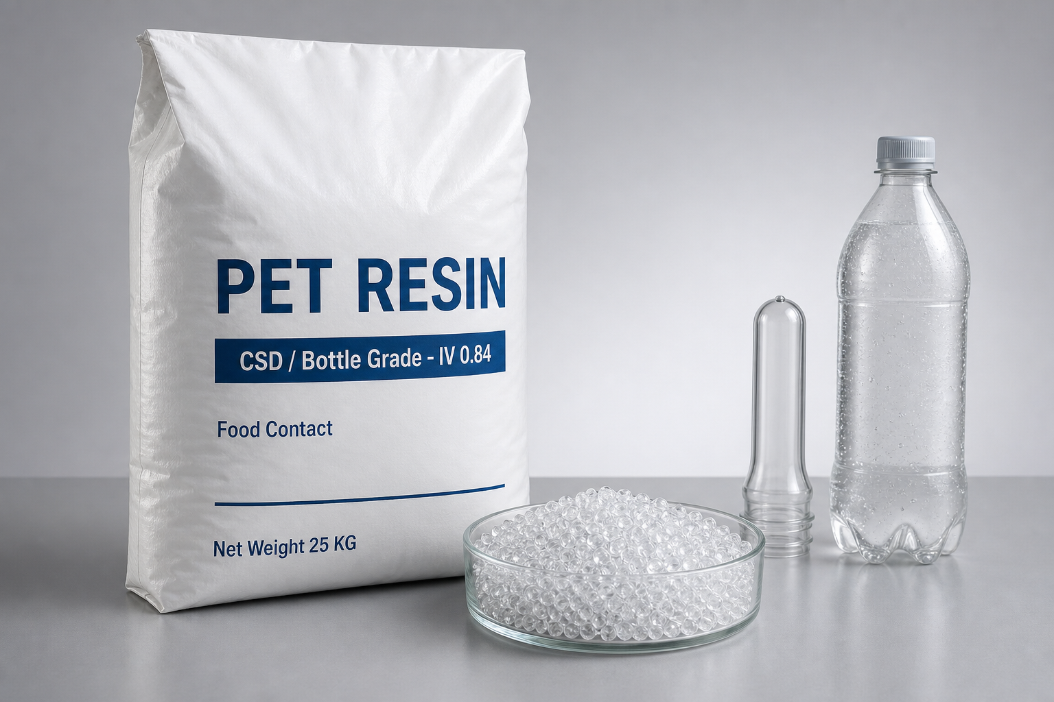 PET resins for carbonated beverages